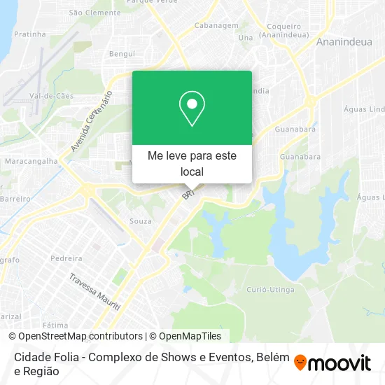 Cidade Folia - Complexo de Shows e Eventos mapa