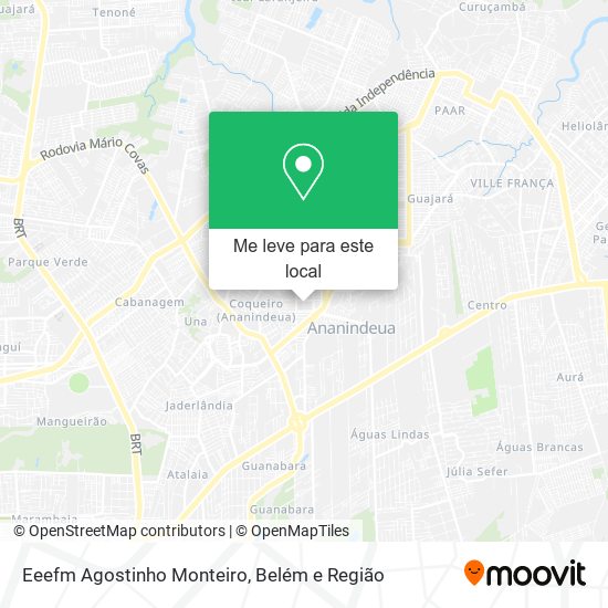 Eeefm Agostinho Monteiro mapa