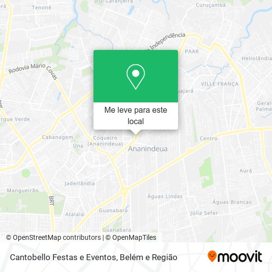 Cantobello Festas e Eventos mapa