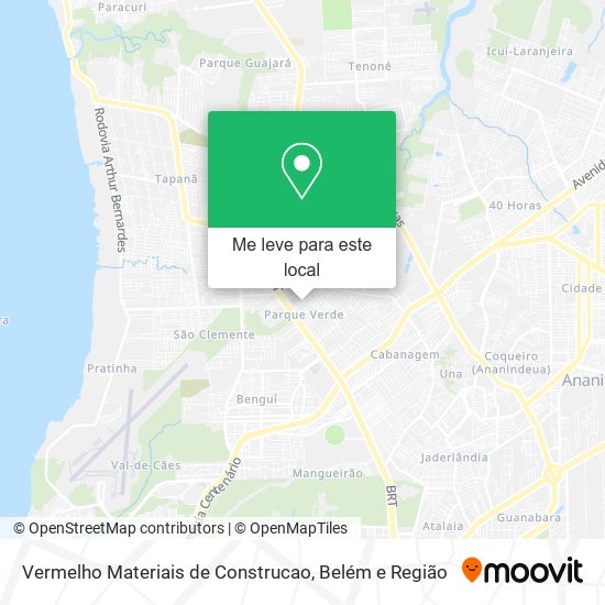 Vermelho Materiais de Construcao mapa
