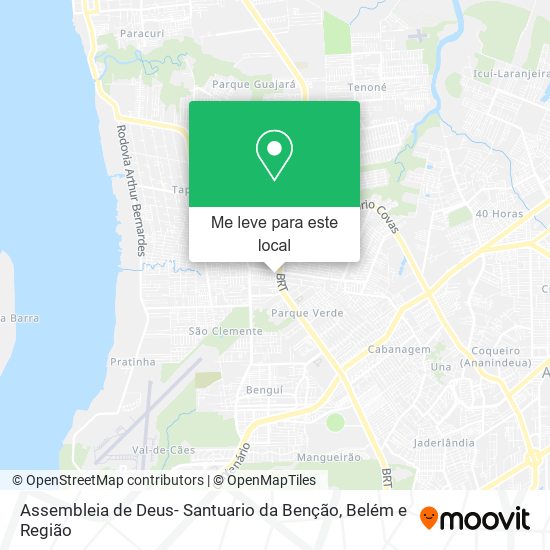 Assembleia de Deus- Santuario da Benção mapa