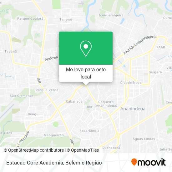 Estacao Core Academia mapa