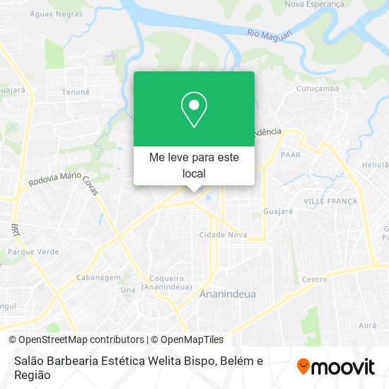 Salão Barbearia Estética Welita Bispo mapa