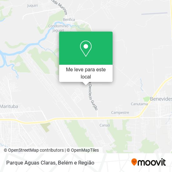 Parque Aguas Claras mapa