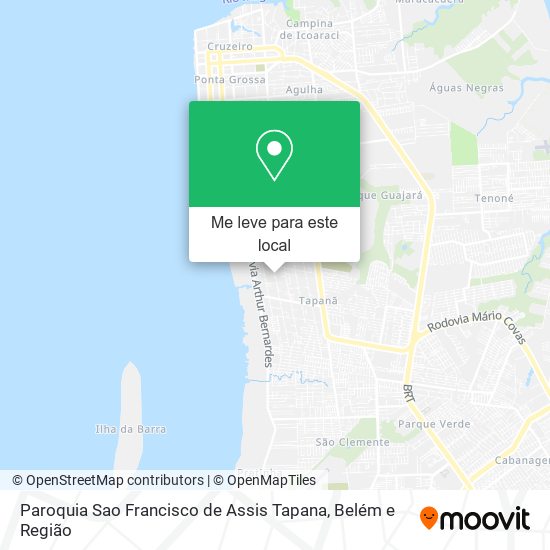 Paroquia Sao Francisco de Assis Tapana mapa