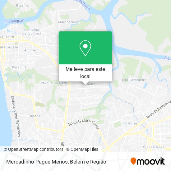 Mercadinho Pague Menos mapa