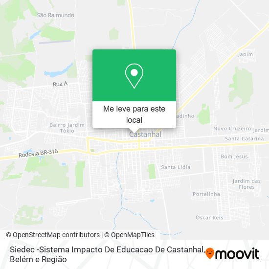 Siedec -Sistema Impacto De Educacao De Castanhal mapa