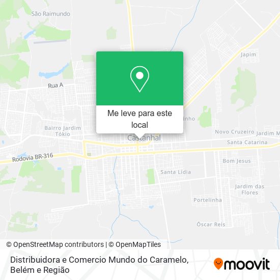 Distribuidora e Comercio Mundo do Caramelo mapa