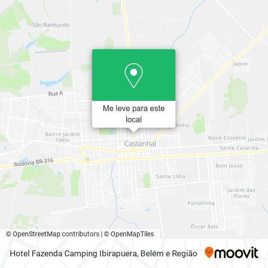 Hotel Fazenda Camping Ibirapuera mapa