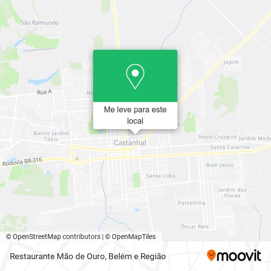Restaurante Mão de Ouro mapa