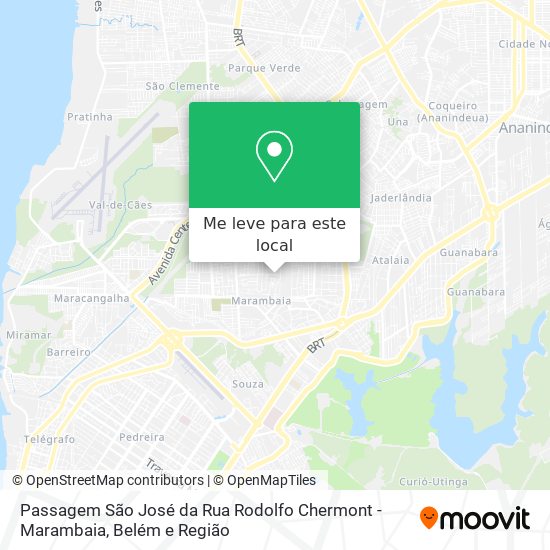 Passagem São José da Rua Rodolfo Chermont - Marambaia mapa