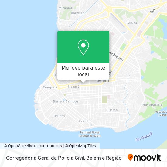 Corregedoria Geral da Policia Civil mapa