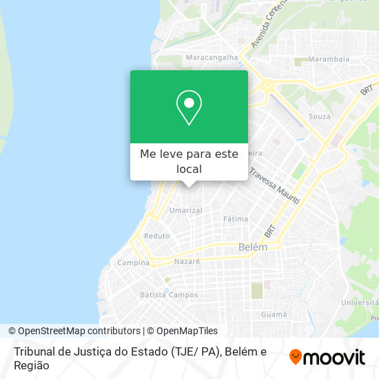 Tribunal de Justiça do Estado (TJE/ PA) mapa