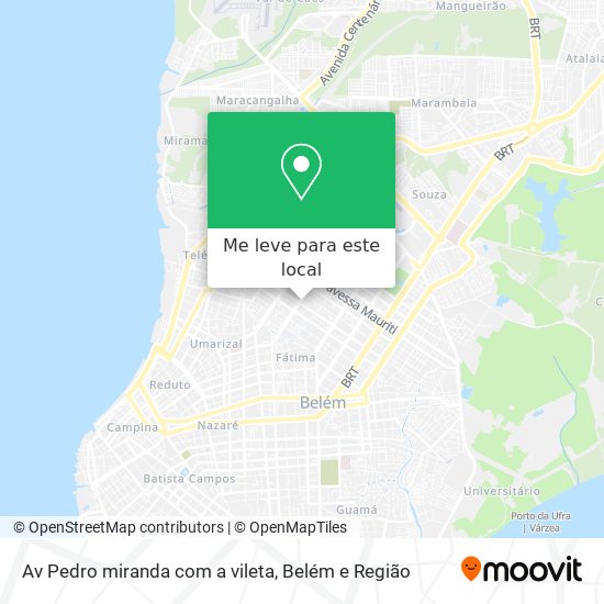 Av Pedro miranda com a vileta mapa