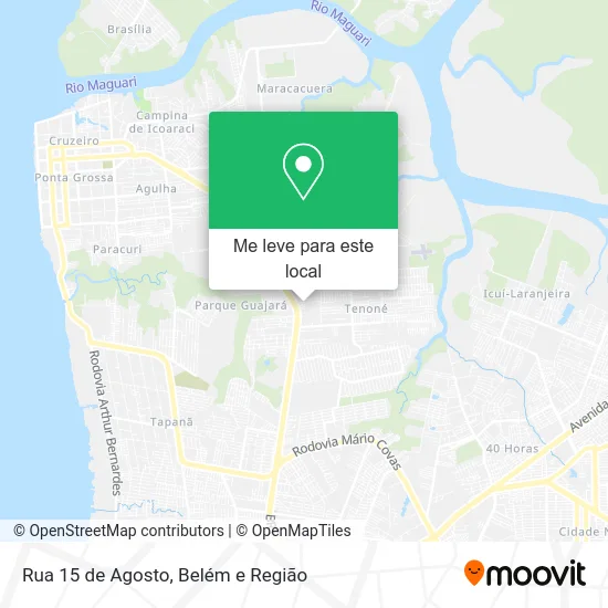 Rua 15 de Agosto mapa
