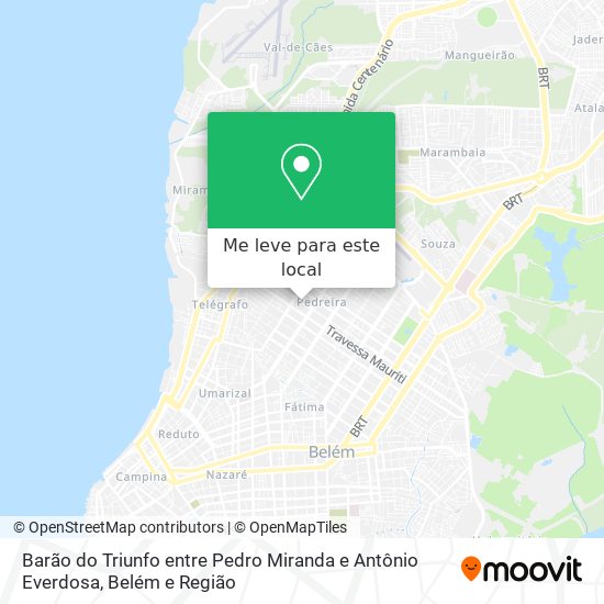 Barão do Triunfo entre Pedro Miranda e Antônio Everdosa mapa