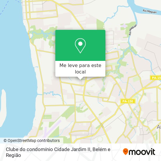 Clube do condomínio Cidade Jardim II mapa