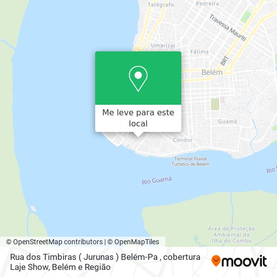 Rua dos Timbiras ( Jurunas ) Belém-Pa , cobertura Laje Show mapa