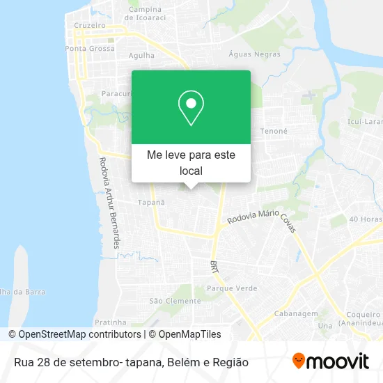 Rua 28 de setembro- tapana mapa