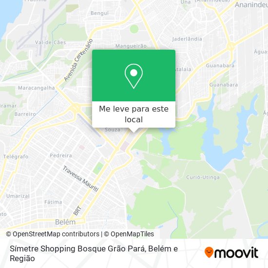 Símetre Shopping Bosque Grão Pará mapa