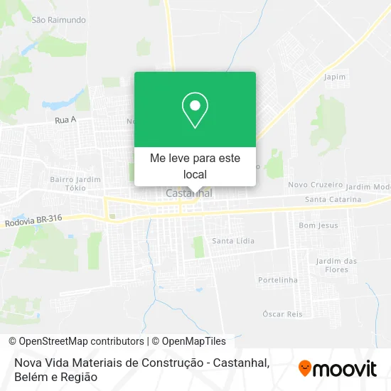 Nova Vida Materiais de Construção - Castanhal mapa