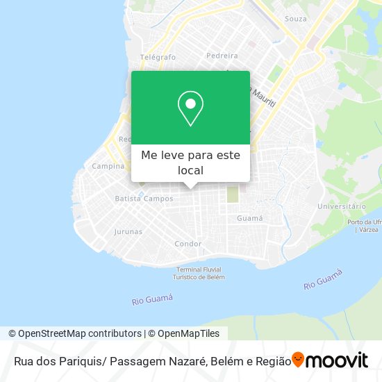 Rua dos Pariquis/ Passagem Nazaré mapa