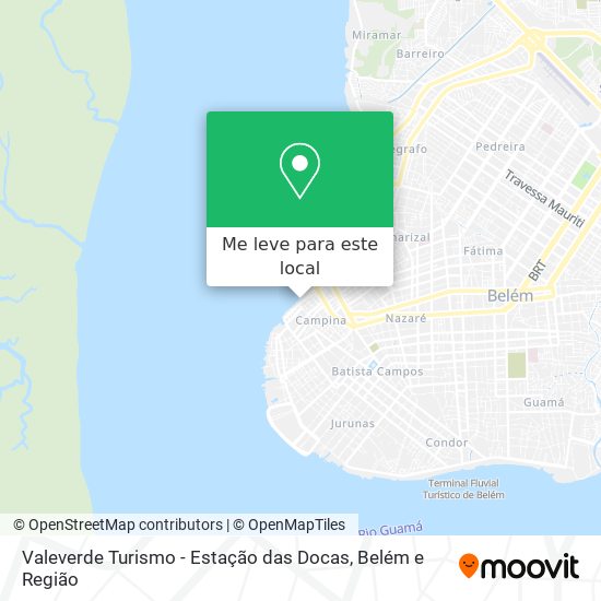 Valeverde Turismo - Estação das Docas mapa