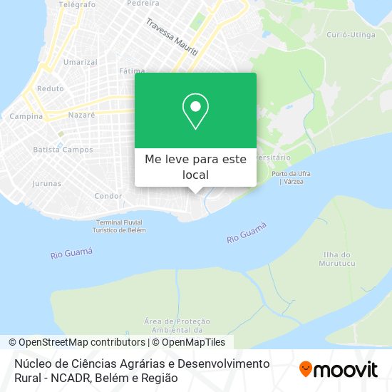 Núcleo de Ciências Agrárias e Desenvolvimento Rural - NCADR mapa
