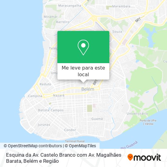 Esquina da Av. Castelo Branco com Av. Magalhães Barata mapa