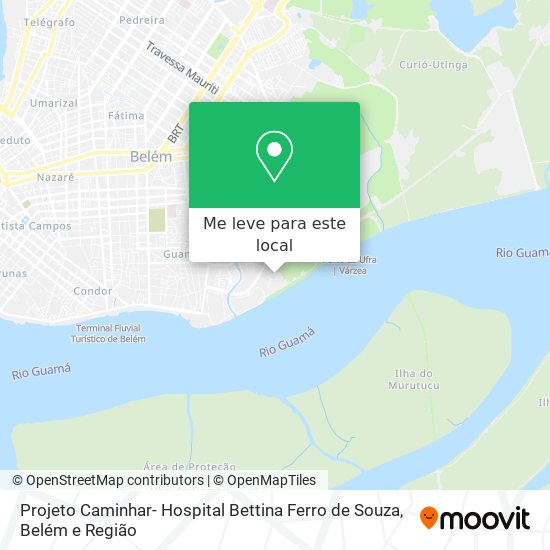Projeto Caminhar- Hospital Bettina Ferro de Souza mapa