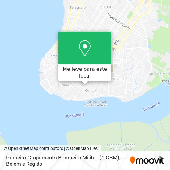 Primeiro Grupamento Bombeiro Militar. (1 GBM) mapa