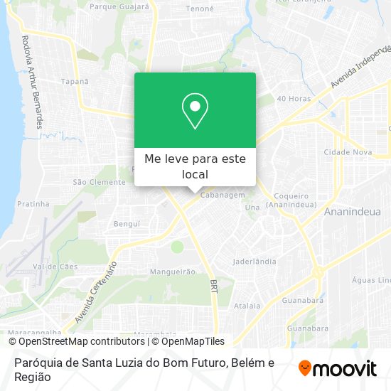 Paróquia de Santa Luzia do Bom Futuro mapa