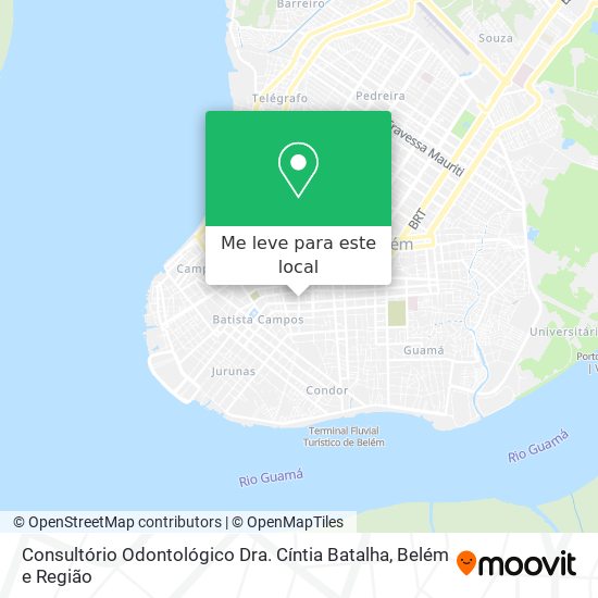 Consultório Odontológico Dra. Cíntia Batalha mapa