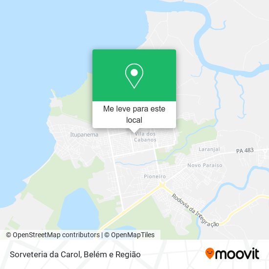 Sorveteria da Carol mapa