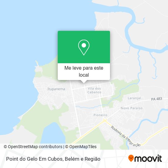 Point do Gelo Em Cubos mapa