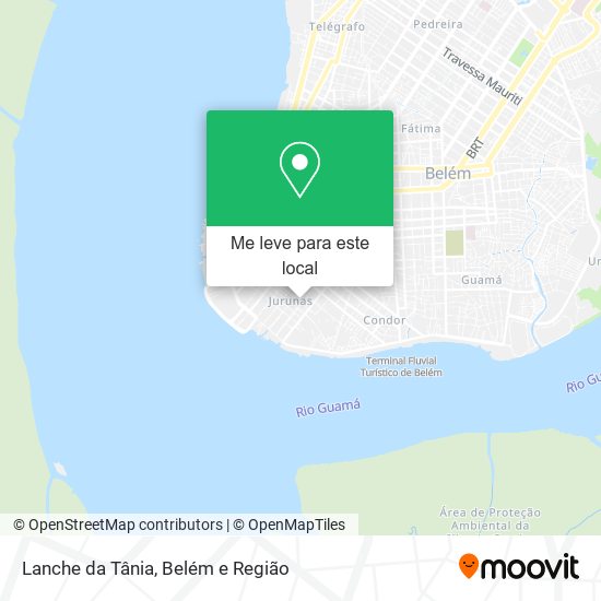 Lanche da Tânia mapa