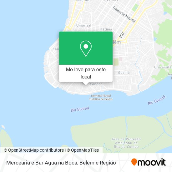 Mercearia e Bar Agua na Boca mapa