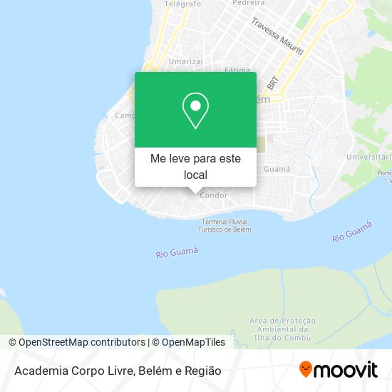 Academia Corpo Livre mapa