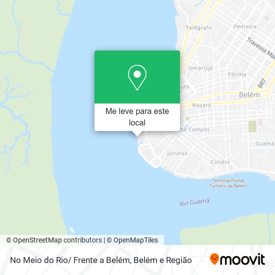 No Meio do Rio/ Frente a Belém mapa