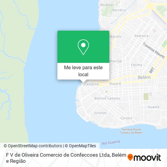 F V de Oliveira Comercio de Confeccoes Ltda mapa