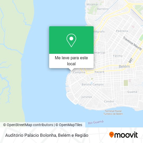 Auditório Palácio Bolonha mapa