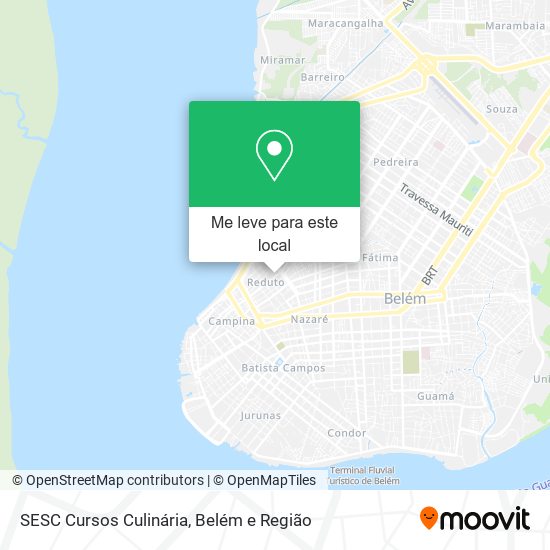 SESC Cursos Culinária mapa