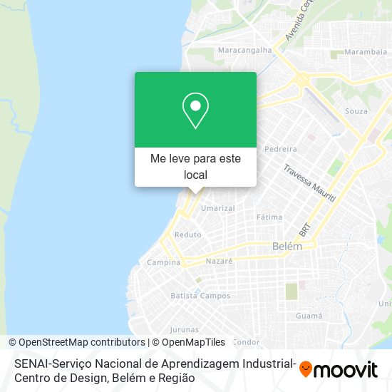 SENAI-Serviço Nacional de Aprendizagem Industrial-Centro de Design mapa