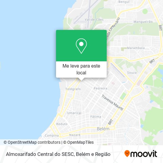 Almoxarifado Central do SESC mapa