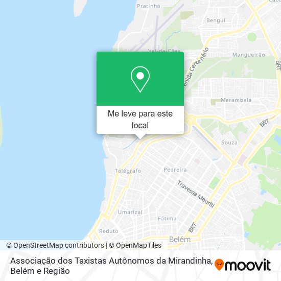 Associação dos Taxistas Autônomos da Mirandinha mapa