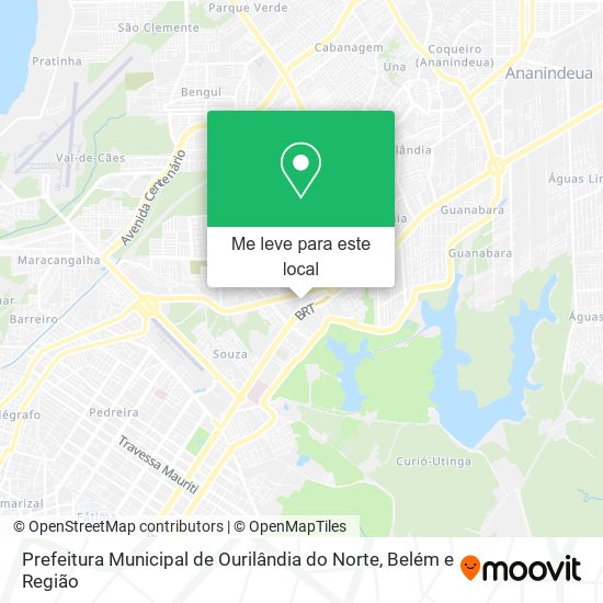 Prefeitura Municipal de Ourilândia do Norte mapa
