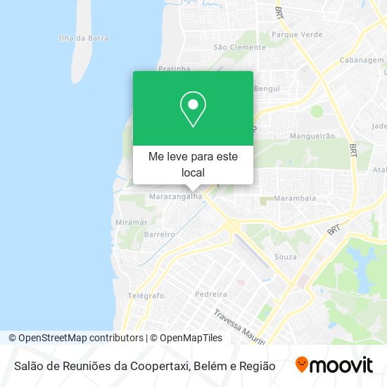 Salão de Reuniões da Coopertaxi mapa
