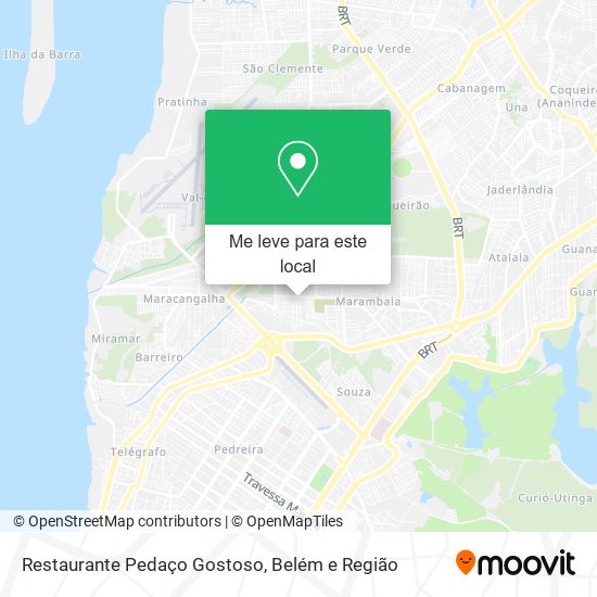 Restaurante Pedaço Gostoso mapa
