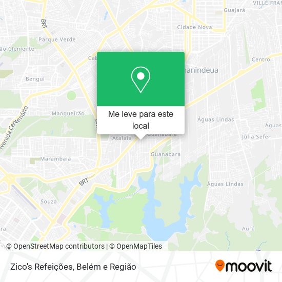 Zico's Refeições mapa