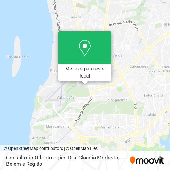Consultório Odontológico Dra. Claudia Modesto mapa